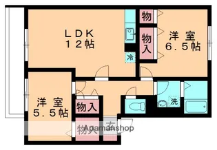 プリイェール2NDC【107号室】の間取り