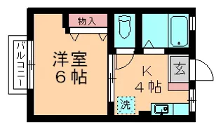 ステージ21貝塚(SB)【201号室】の間取り