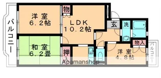 クレールアマノ(SB)【205号室】の間取り