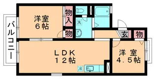 エバーグリーン Ⅱ【2階】の間取り