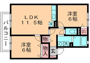 アークパレス【2階】の間取り