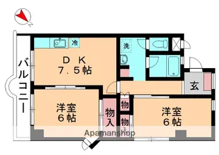 高山ハイツ【3階】の間取り