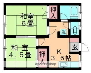 能勢コーポ【203号室】の間取り