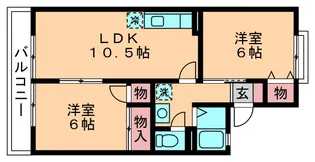 ラヴェニュ E【1階】の間取り