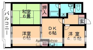 クレセントフラッツ【402号室】の間取り