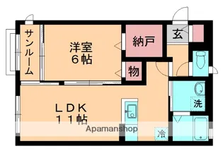 GRACIEUSE橘【101号室】の間取り