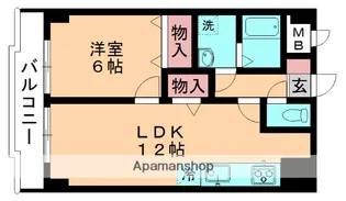 ロージュマン都賀【402号室】の間取り