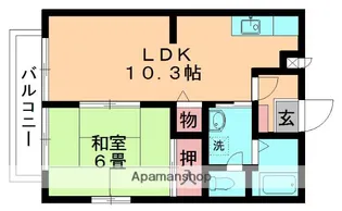 ユーサンパレスC【0202号室】の間取り