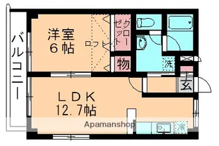 風のガーデンA【201号室】の間取り