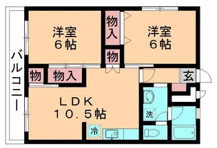 パークサイドみつわ台【101号室】の間取り