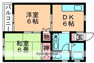 グリーンコーポ伊藤A【1階】の間取り
