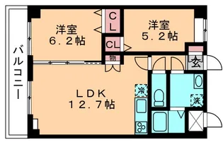 キャトルセゾン都賀【4階】の間取り