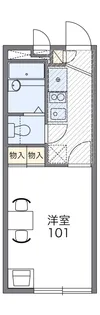 レオパレスぷれみーるキティ【3階】の間取り