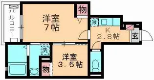 グランツ TA・TU・MI【1階】の間取り