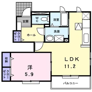 キャトル・マーゴ【1階】の間取り