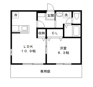 サンハイツU【103号室号室】の間取り