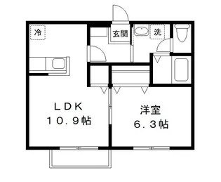 サンハイツU【203号室号室】の間取り