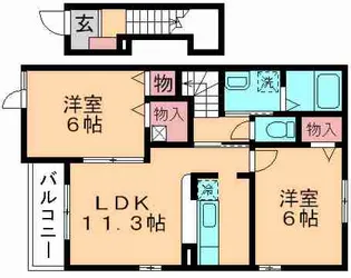 ピーノパストラル6【2階】の間取り