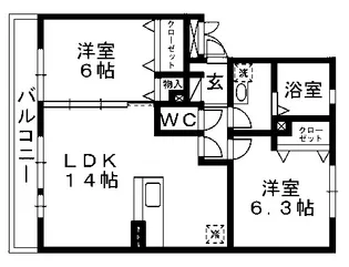 リビングタウン稲毛の杜 B【2階】の間取り