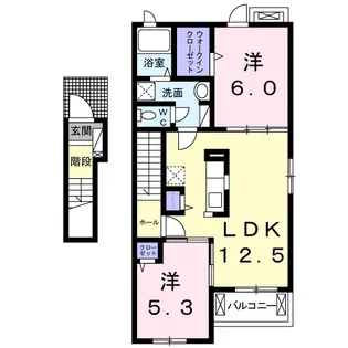 コリーヌ.アンジュⅡ【2階】の間取り