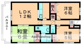 ラプソディ西都賀B棟【501号室】の間取り