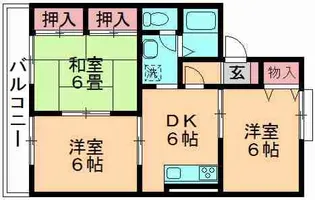 カーサみつわ台 G【203号室】の間取り