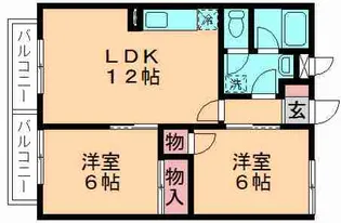 ツインスター Ⅱ【2階】の間取り