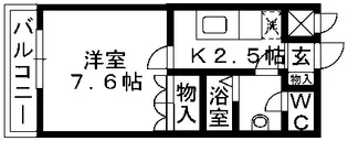 1Kの間取り画像