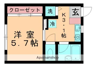 メゾン・ド・若葉【102号室】の間取り