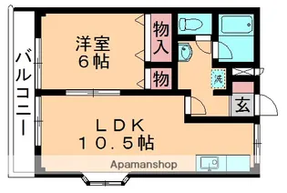 ボナールコートKEN【201号室】の間取り