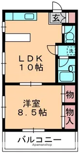 ベルファミーユ西都賀【2階】の間取り