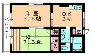 ヴェルデめいわ B【1階】の間取り