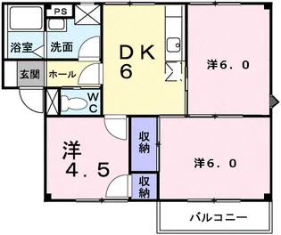 ウィステリアタウンA【1階】の間取り