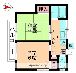 ファミール酒井【3号室】の間取り