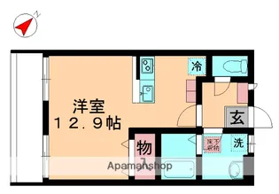 モンステラ稲毛【102号室】の間取り