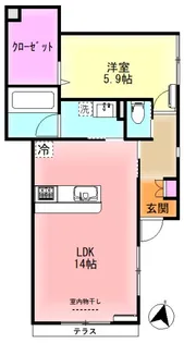 サンライズ四街道【1階】の間取り
