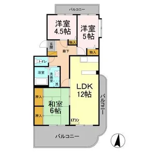 エコガーデン C棟【2階】の間取り