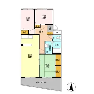 エコガーデン C棟【1階】の間取り