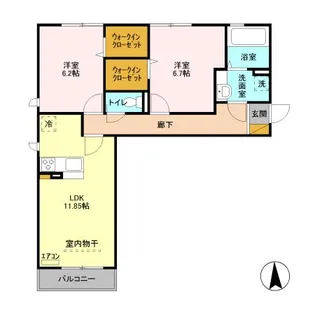 グランデA【2階】の間取り