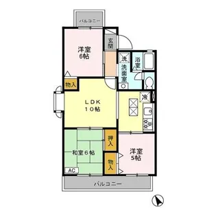 グランドサン 壱弐参伍番館【1階】の間取り