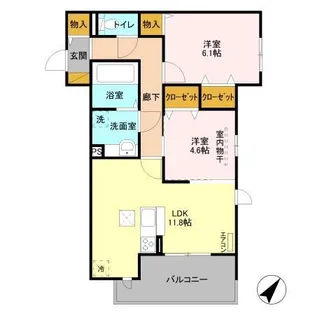 ベラヴィスタ蘇我【1階】の間取り