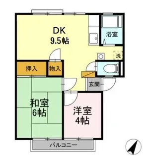 ヴィレッジ松本 A棟【2階】の間取り