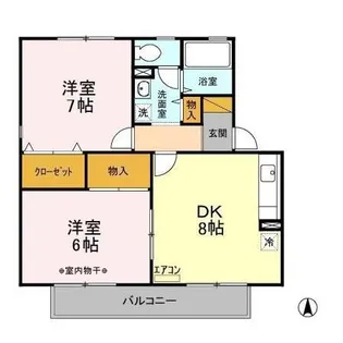 サンハイム Ⅱ【2階】の間取り