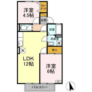 カルミア・アネックス【1階】の間取り