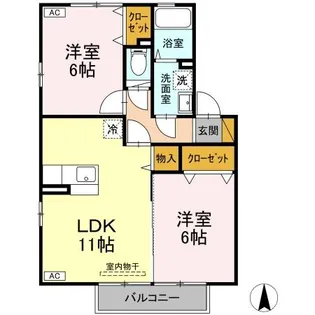 グレイスコート【2階】の間取り