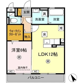 プリモフィオーレ【1階】の間取り