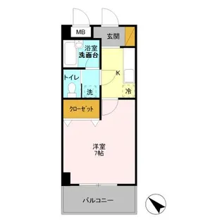 キャトルセゾン【4階】の間取り