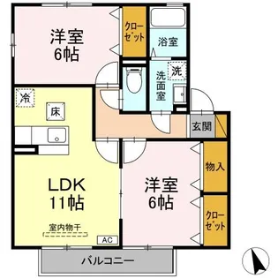 カルム都【1階】の間取り
