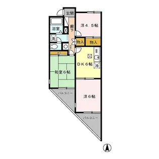 ヴューラーみつわ台 ABCD【1階】の間取り