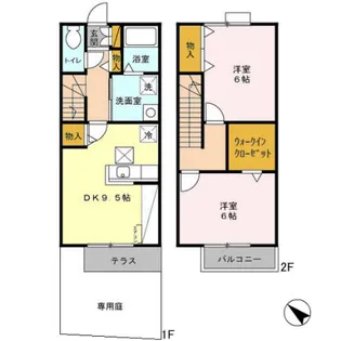 ROYAL GARDEN 400&16 ABCD【D103号室】の間取り